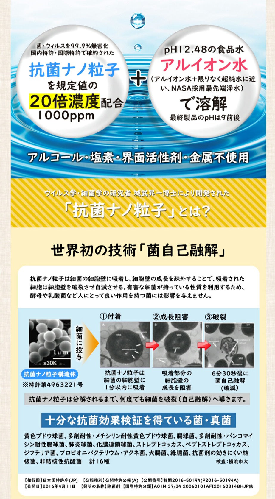 抗菌ナノウォーター happy protect（ハッピープロテクト）150ml